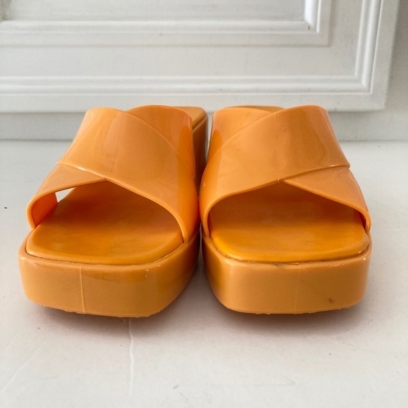 NWOT Jeffery Campbell Free People Vacay Vibes Platform Orange Sandals Sz 8/39 - Picture 5 of 12
